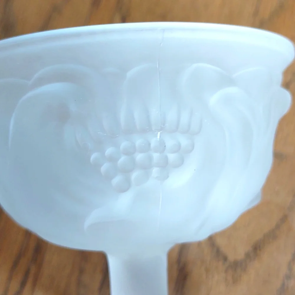 Avon Frosted Flower Pedestal Sherbet Glass Dish Cup